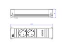 BACHMANN POWER FRAME Small 2x contact de protection 1x USBCharger
