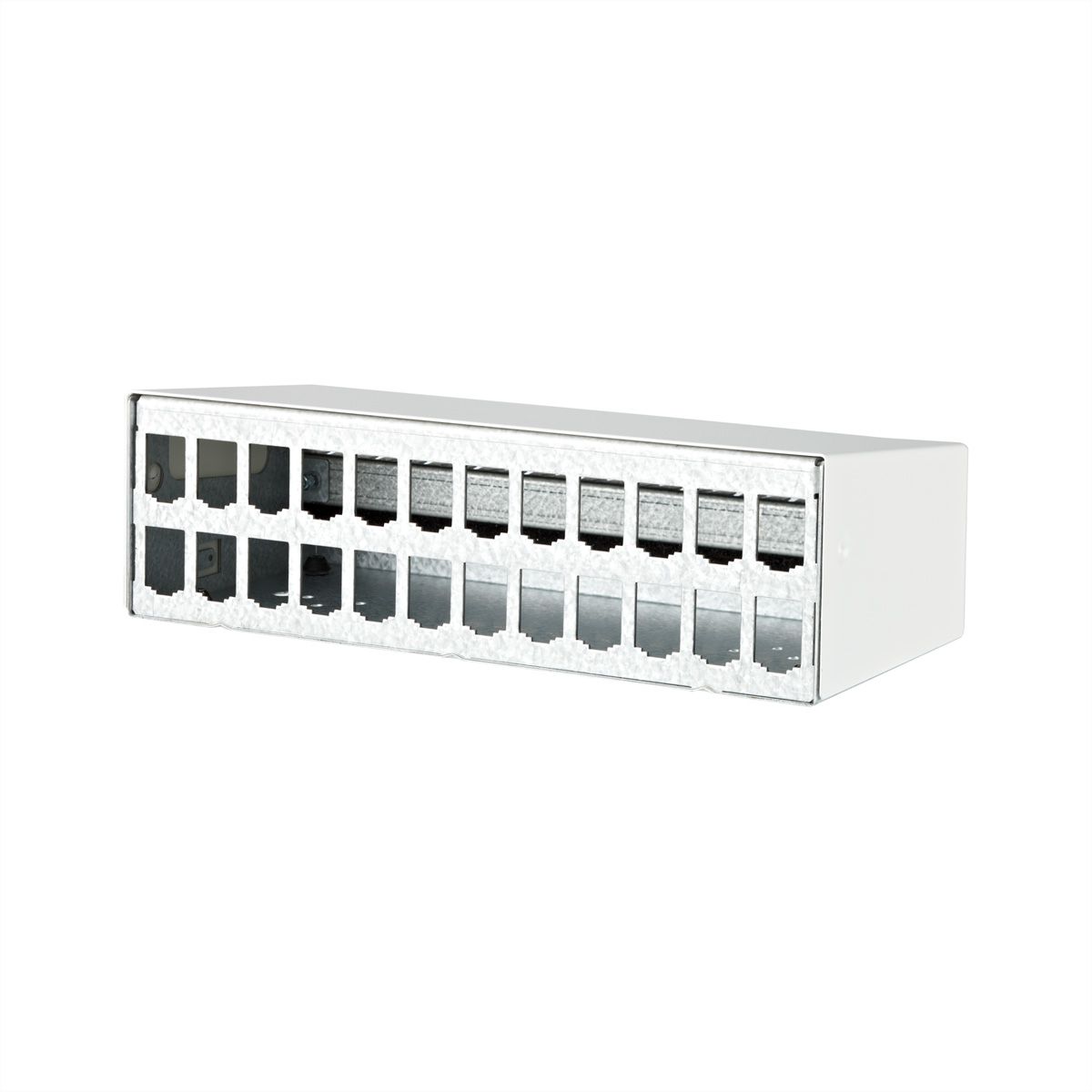 METZ CONNECT Modul AP-Gehäuse 2x12 Port reinweiß RAL9010