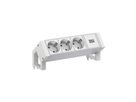 BACHMANN DESK2 ALU WHITE 3xCEE7/3 0,2m GST18 RAL9010