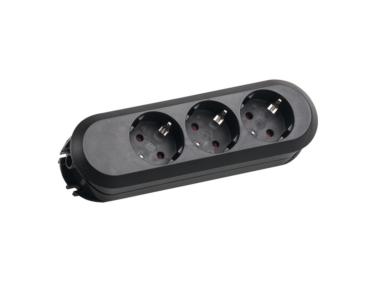 BACHMANN SMART Steckdosenleiste 3xCEE7/3 schwarz, ohne Zuleitung