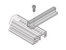 Accessoire pour rail de guidage SCHROFF pour circuits imprimés lourds, extra-fort, aluminium, 340 mm, largeur de rainure 2,5 mm, argent