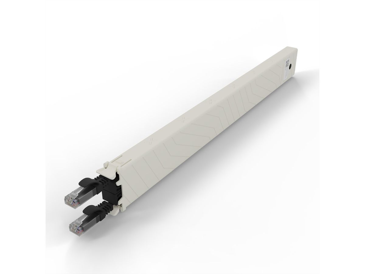 patchbox.one Cassette 8RU UTP noir Cat.6a 0,8 m