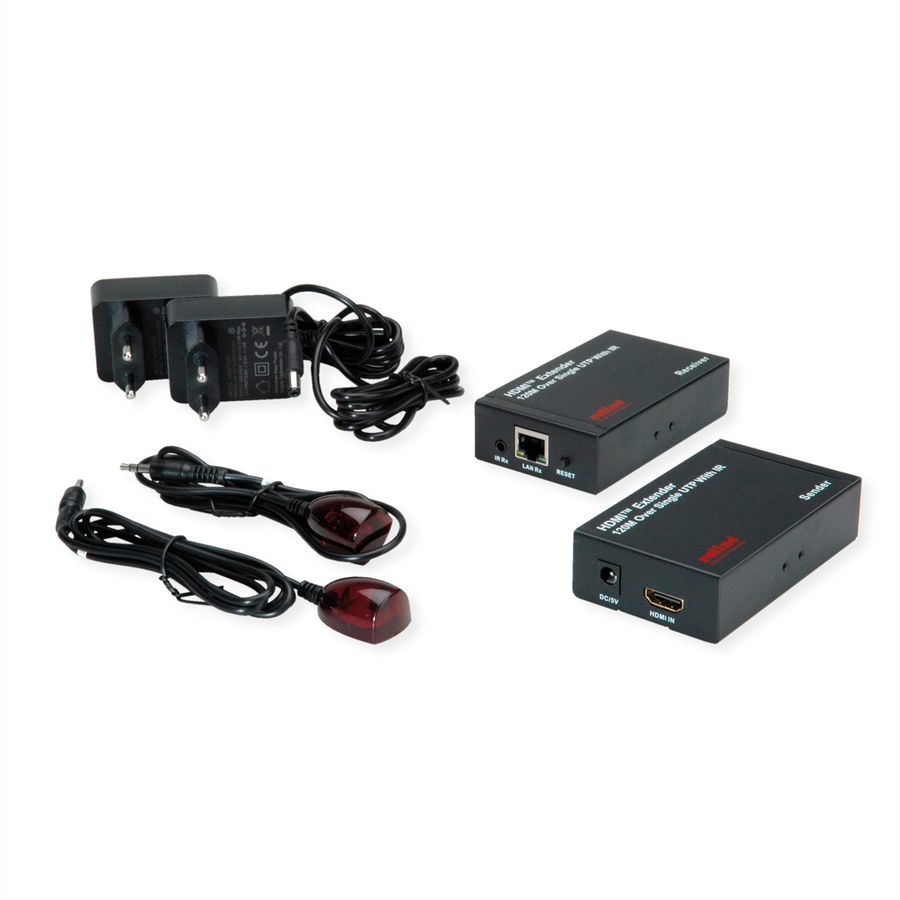 ROLINE HDMI Verlängerung, über IP, 1080P, 120m, mit IR