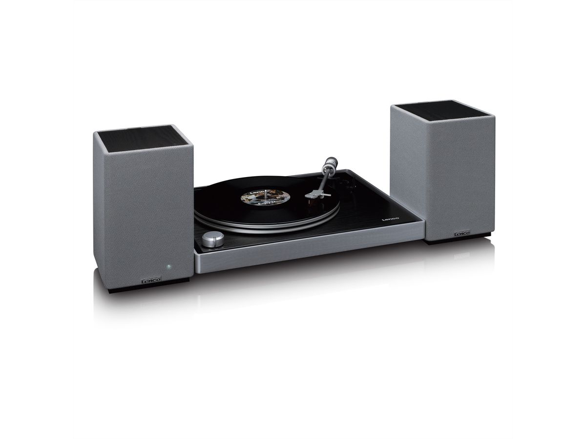 Lenco Haut-parleur actif, 2x40W, noir,, BT, opt.In, USB, AUX, SUB-Out, IR-FB.