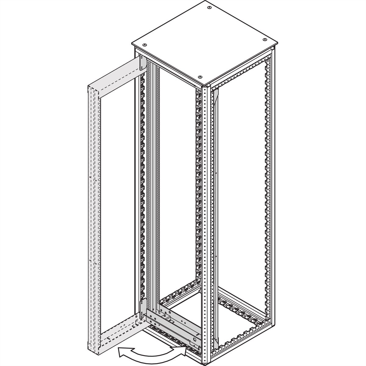 SCHROFF Cadre pivotant 160° 43/47U 800L