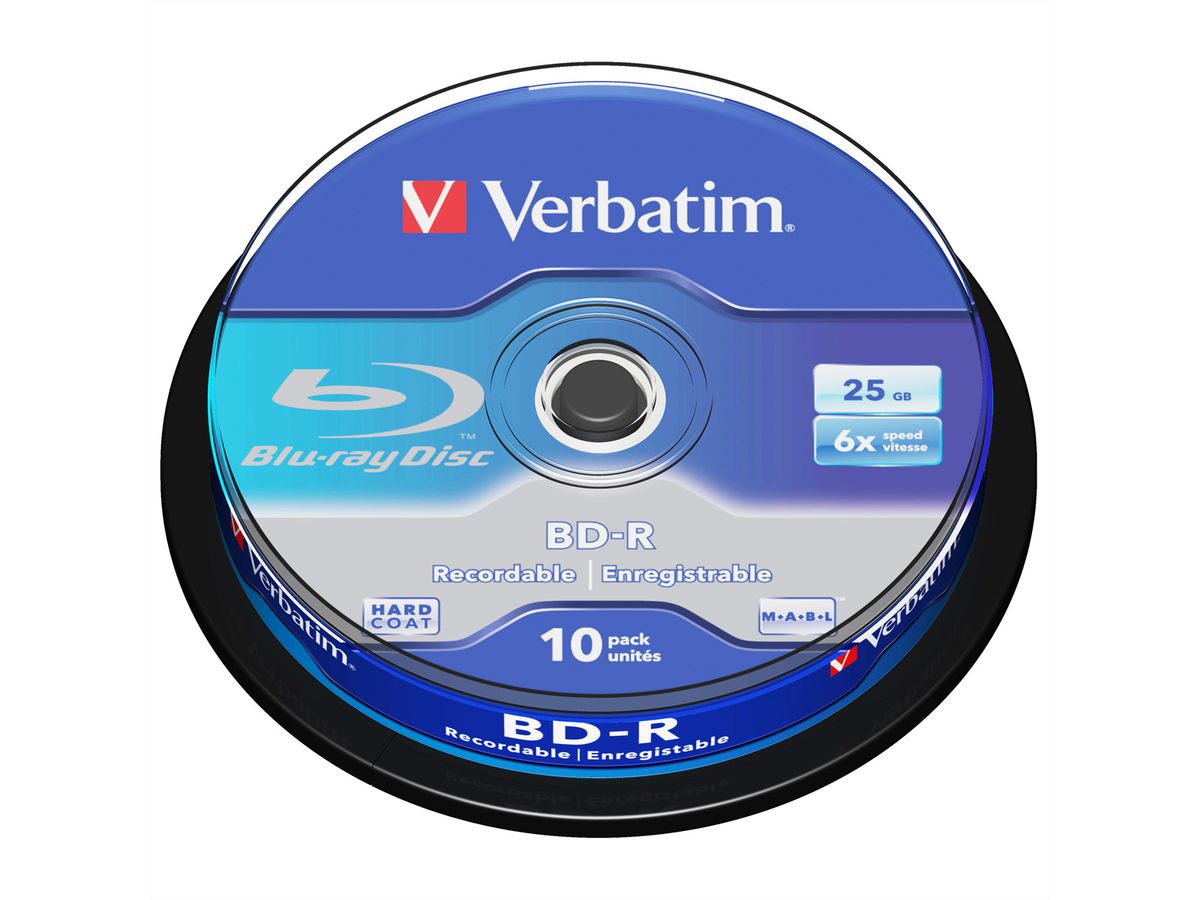 Verbatim BD-R Spindle 25GB 6x 10 Pack