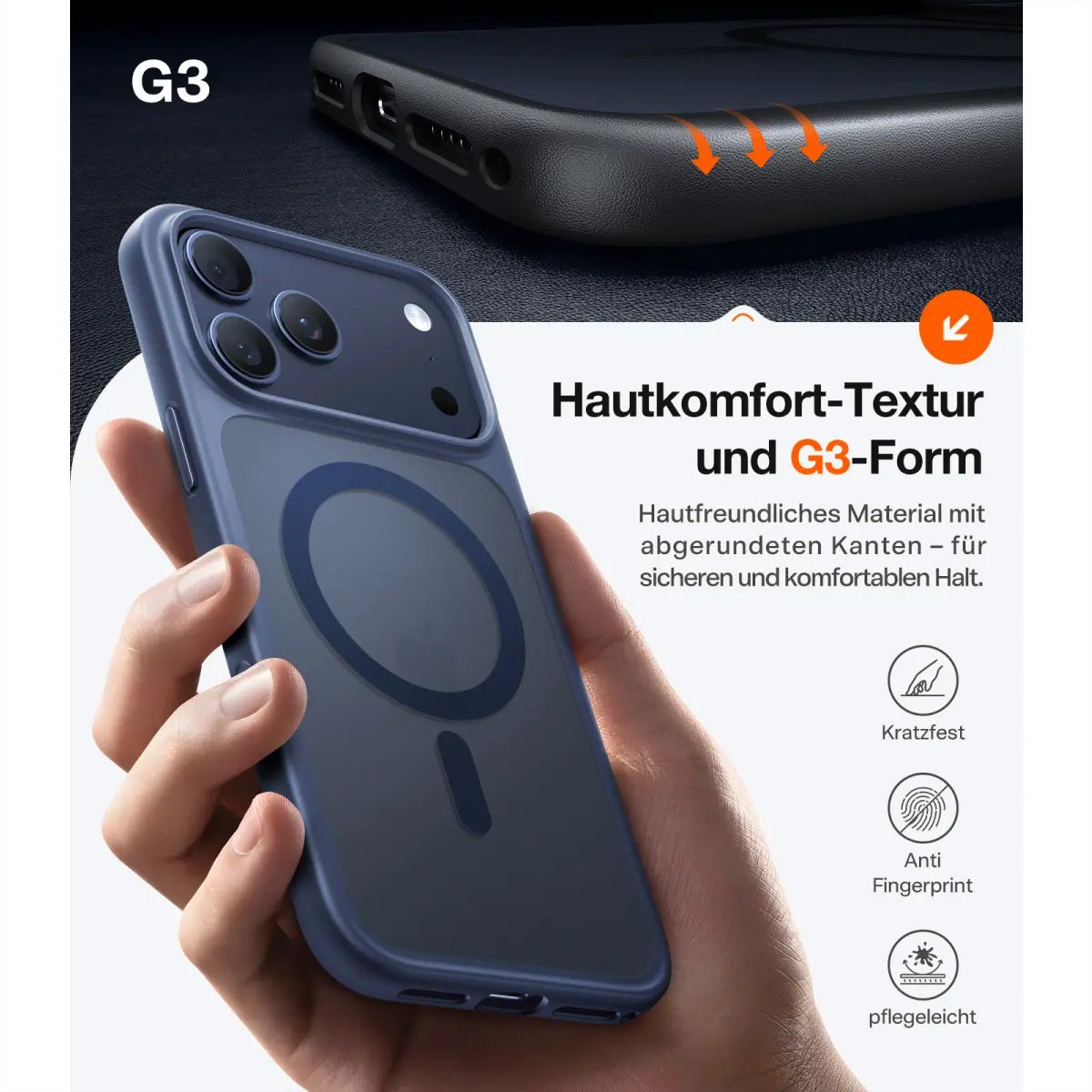 Torras Guardian Case, iPhone 17 Pro Max, MagSafe, bleu