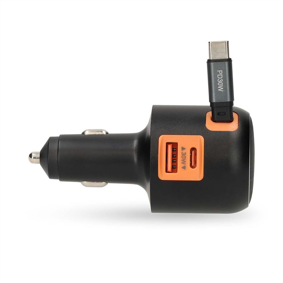 Nedis KFZ Schnellladegerät 60W mit USB-C & USB-A , car charger 60W - Dunkel Grau