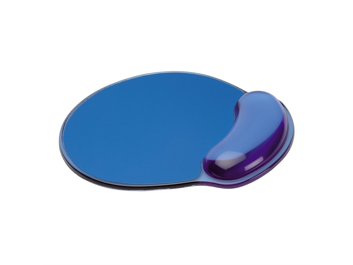 ROLINE Mausmatte, mit Handgelenkauflage, blau