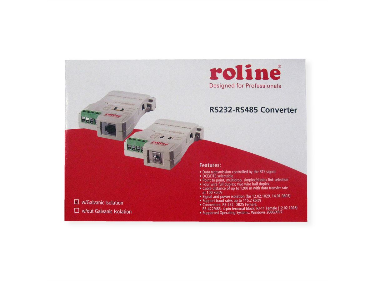 ROLINE Convertisseur RS232 / RS485 avec isolation galvanique