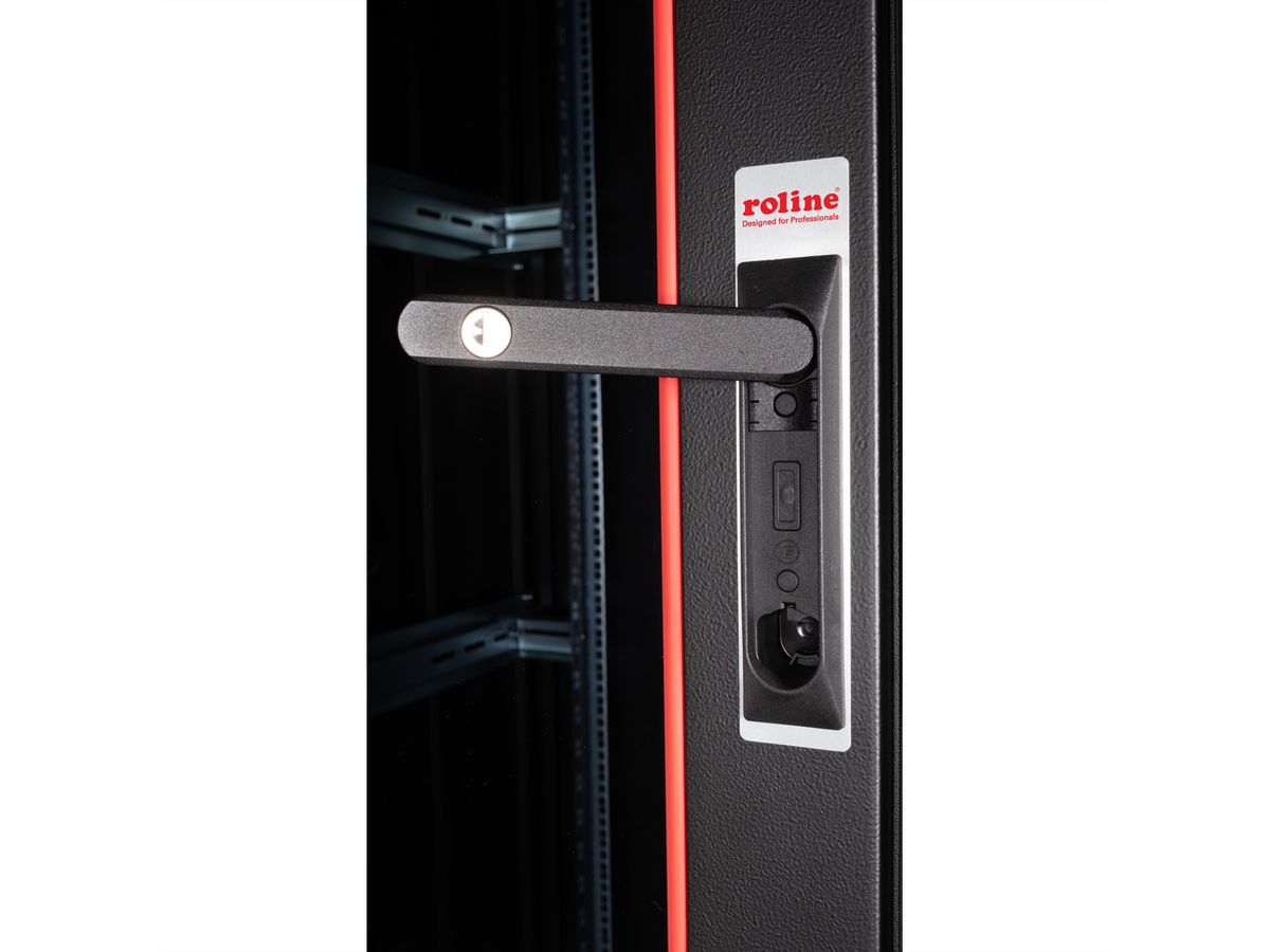 ROLINE 19" Baie réseau Pro 47U, 600x600 LxP Porte verre noir