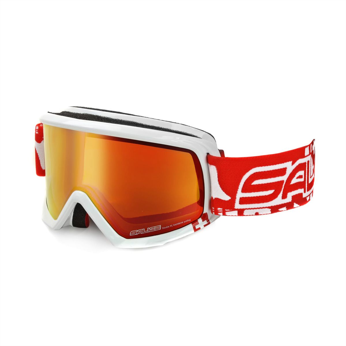Salice Skibrille 609SUI Suisse Edition, Withe / RW Red