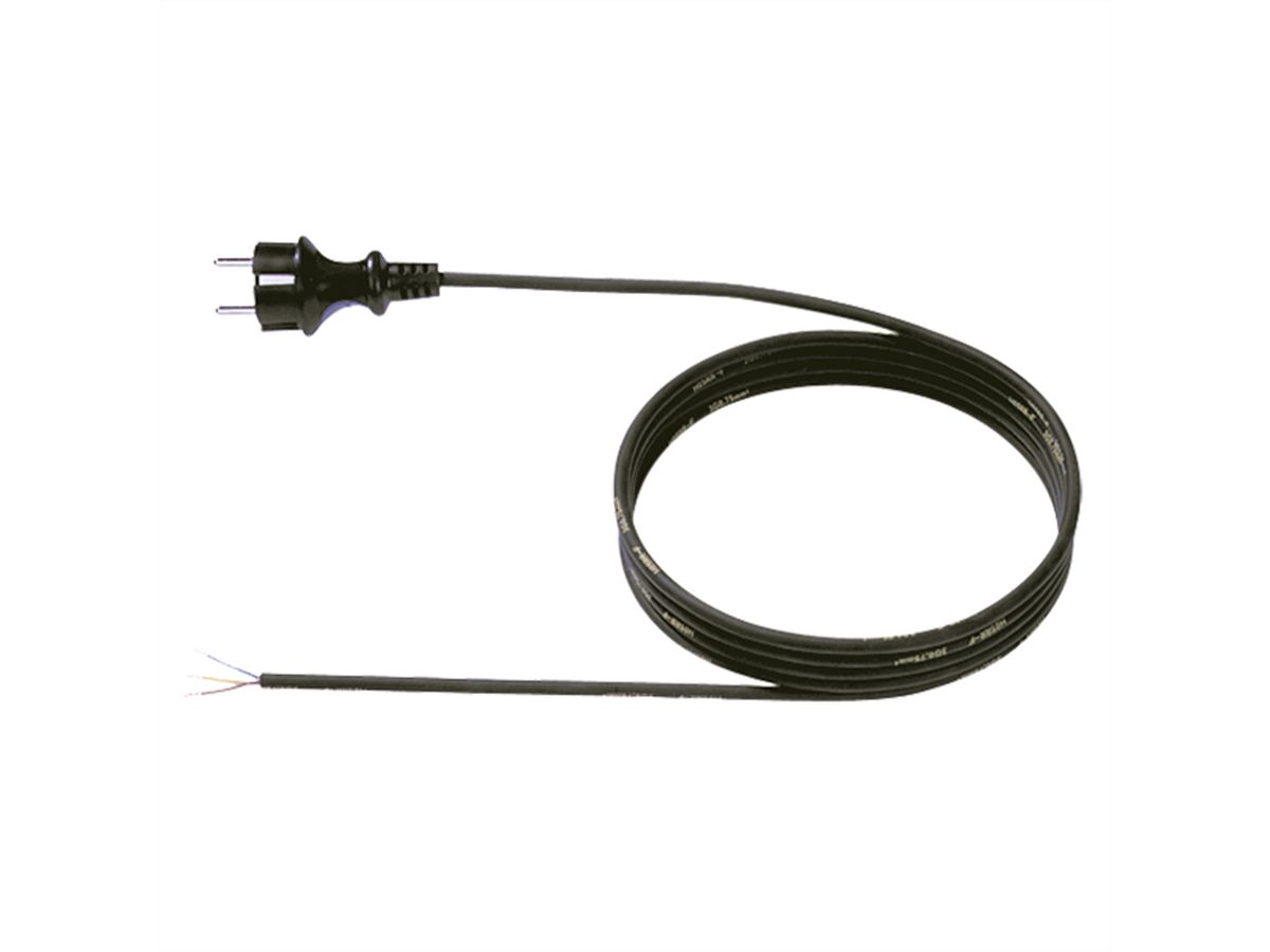 BACHMANN Neopren-Zuleitung 2m schwarz, H07RN-F 3G1.00 schwarz 32/AEH