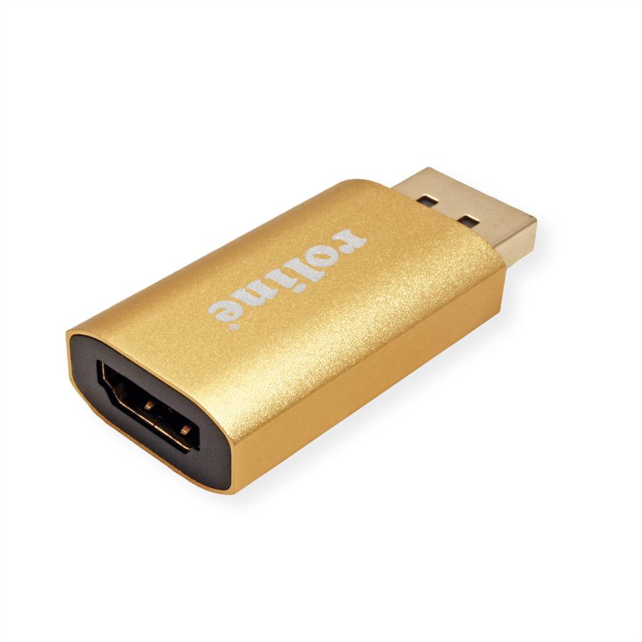 ROLINE GOLD 4K DisplayPort-HDMI Adapter, v1.2, DP ST - HDMI BU, Aktiv