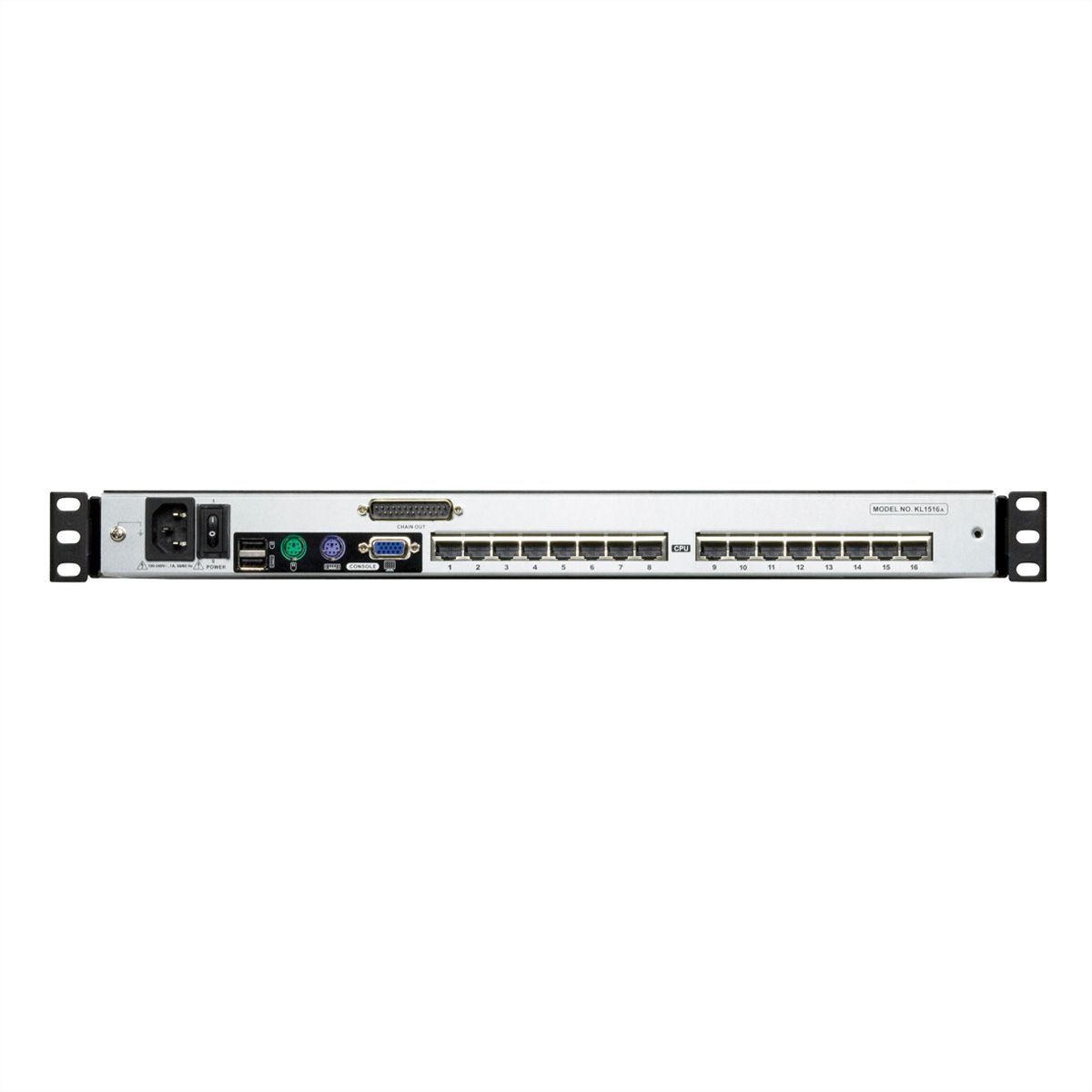 ATEN KL1508AM Commutateur KVM catégorie 5e/6 LCD à 8 ports (Double rail), CH-Layout