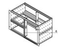 SCHROFF Teilfrontplatte, U-Profil mit Klinkung, 6 H / 2 TE - FRONTPL.6HE 2TE VERT.AUSBAU