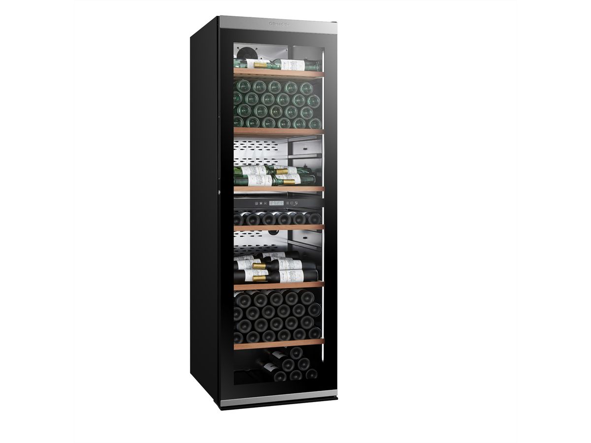Climadiff Weinkühlschrank MILLESIME 240D, Freistehend, 2 Zonen, 237 Flaschen
