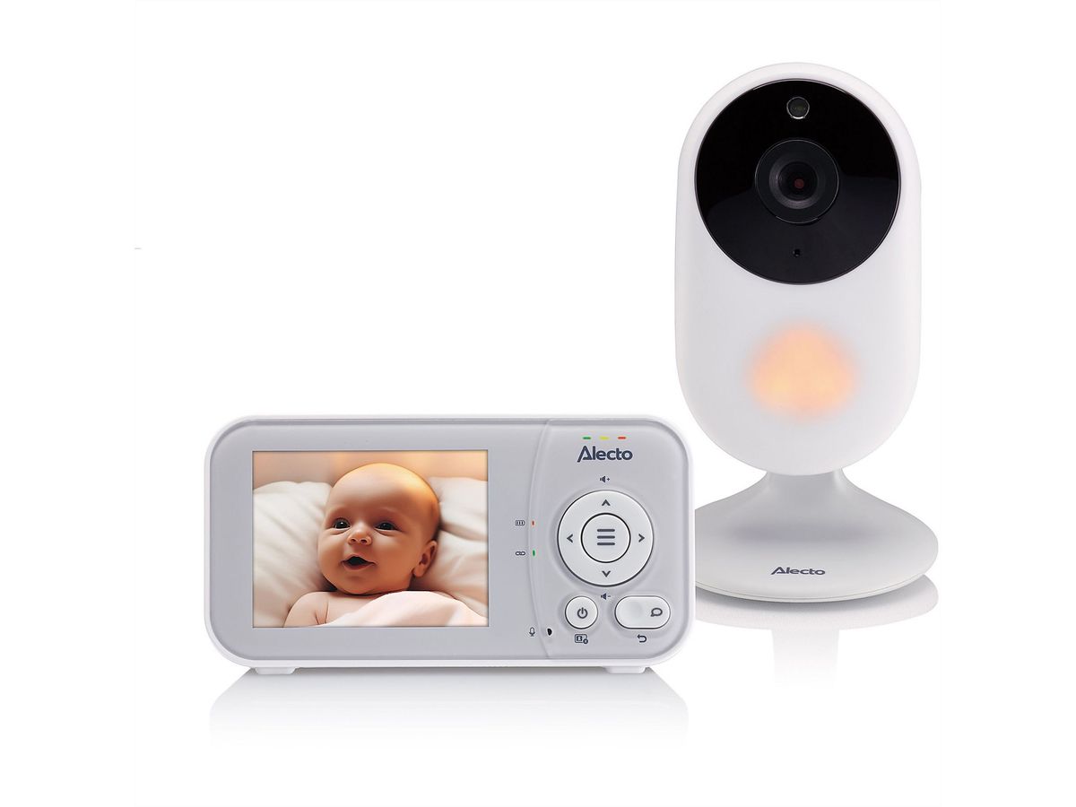 Alecto Babyphone DVM2028 7.1cm Display, mit Kamera, erweiterbar, Nachtlicht