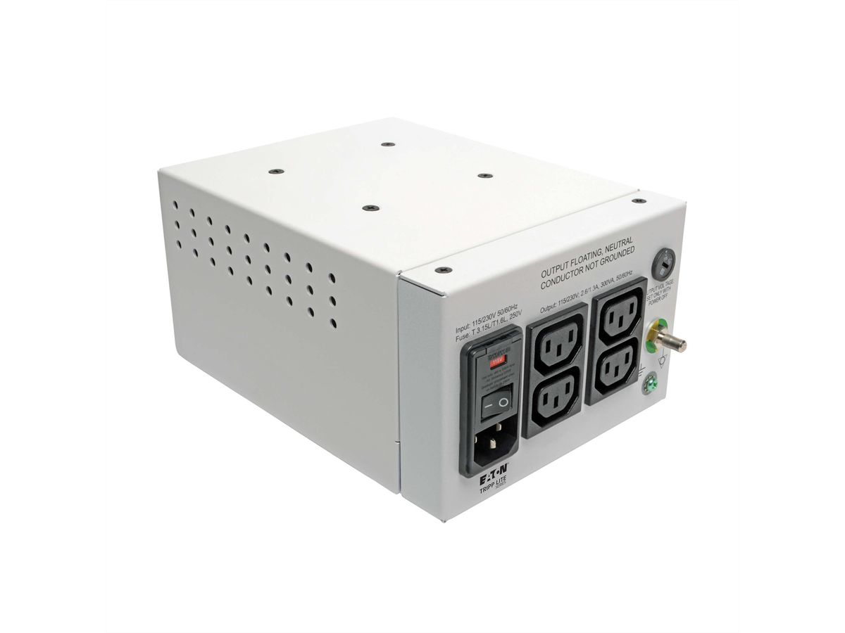 Eaton Isol. Trafo Dual-Volt. 115/230V 300W 60601-1 Medical C14 In 4 C13 Out