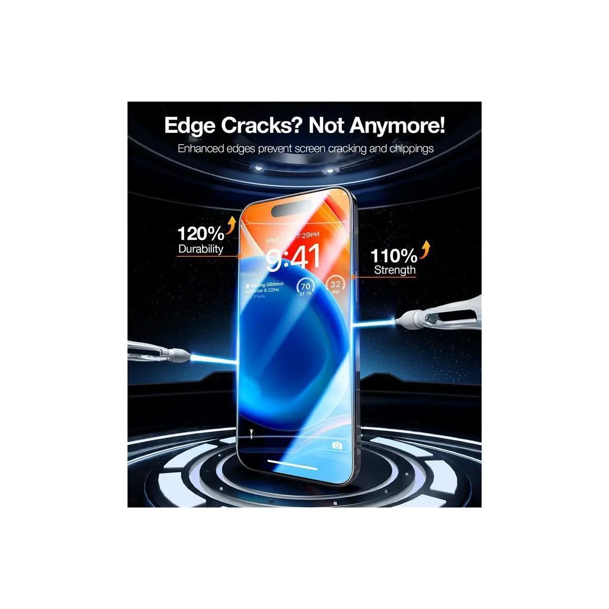 Torras Install Master protection d'écran, iPhone 15 Pro Max, transparent