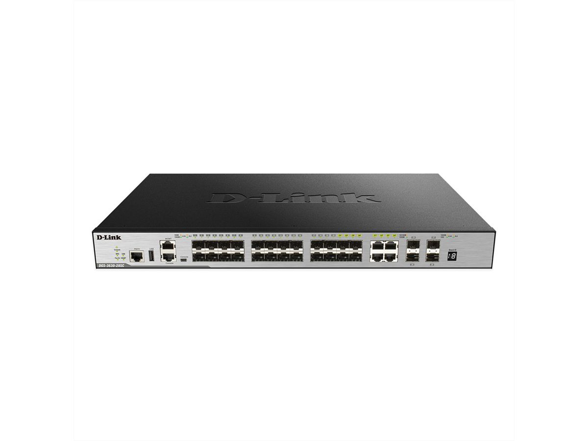 D-Link DGS-3630-28SC/SI 28 Port Switch Layer 3 Fiber Gigabit Stack