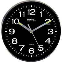 Technoline horloge murale WT7620 noir horloge à quartz, métal