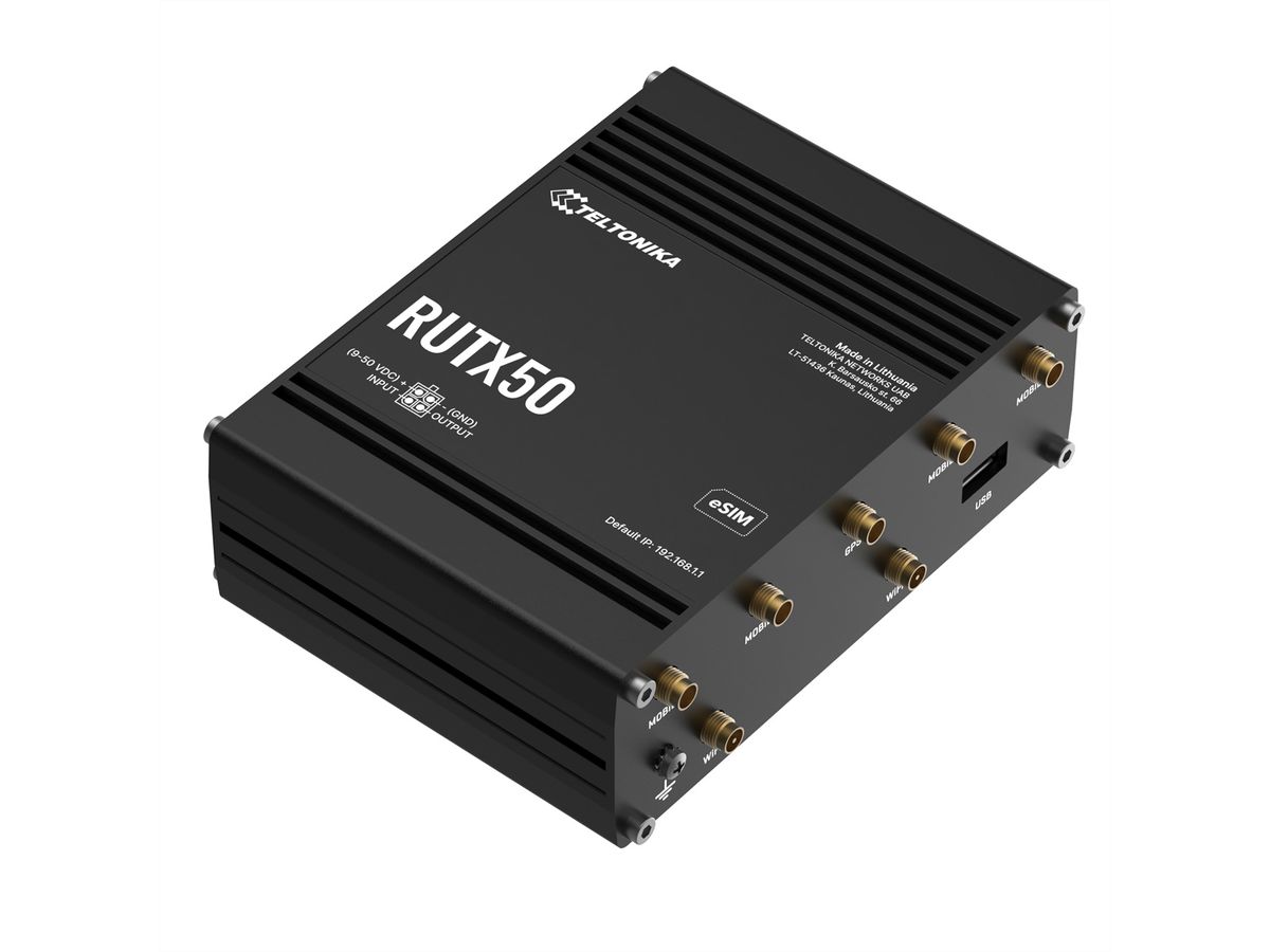 TELTONIKA RUTX50 5G/4G/LTE Routeur industriel eSIM Version