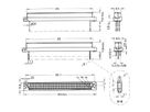 Connecteur SCHROFF de type C, EN 60603, DIN 41612, femelle, 96 contacts, broches à souder, 2.5 mm