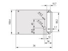 SCHROFF HF Frame Type Plug-In Unit Rear Panel, Cut-Out for One Connector, 3 U, 10 HP