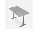 WRK21 Schreibtisch Smart 160 x 80 cm, Höhenverstellbar, Grau Uni / Grau
