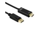 ROLINE DisplayPort Kabel DP - UHDTV, Slim, ST/ST, schwarz, 1 m