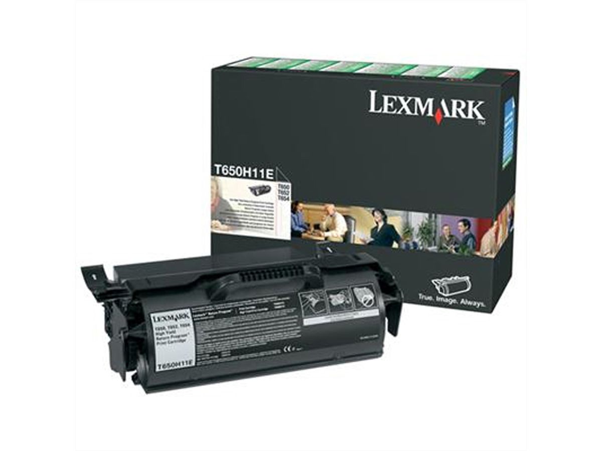LEXMARK T650H11E/31E, Tonercartridge schwarz für ca. 25.000 Seiten. Für LEXMARK T650 / T652 / T654