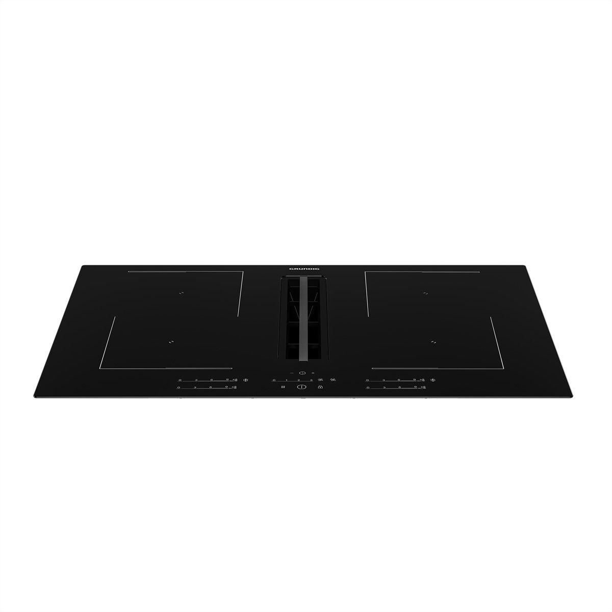 Grundig Induktionskochfeld GIEH 834480 P, 80cm, 4 Zonen, integrierter Dampfabzug