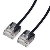 ROLINE Cordon Data Center UTP Cat.6A (Classe EA), LSOH, slim, pour chemins très courts, noir, 0,5 m