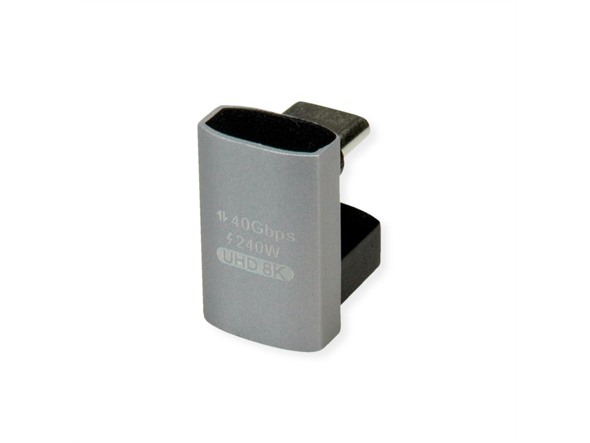 ROLINE USB4 Gen 3x2 Adapter Typ C ST/BU, Aluminium, 360°, breit, silberfarben