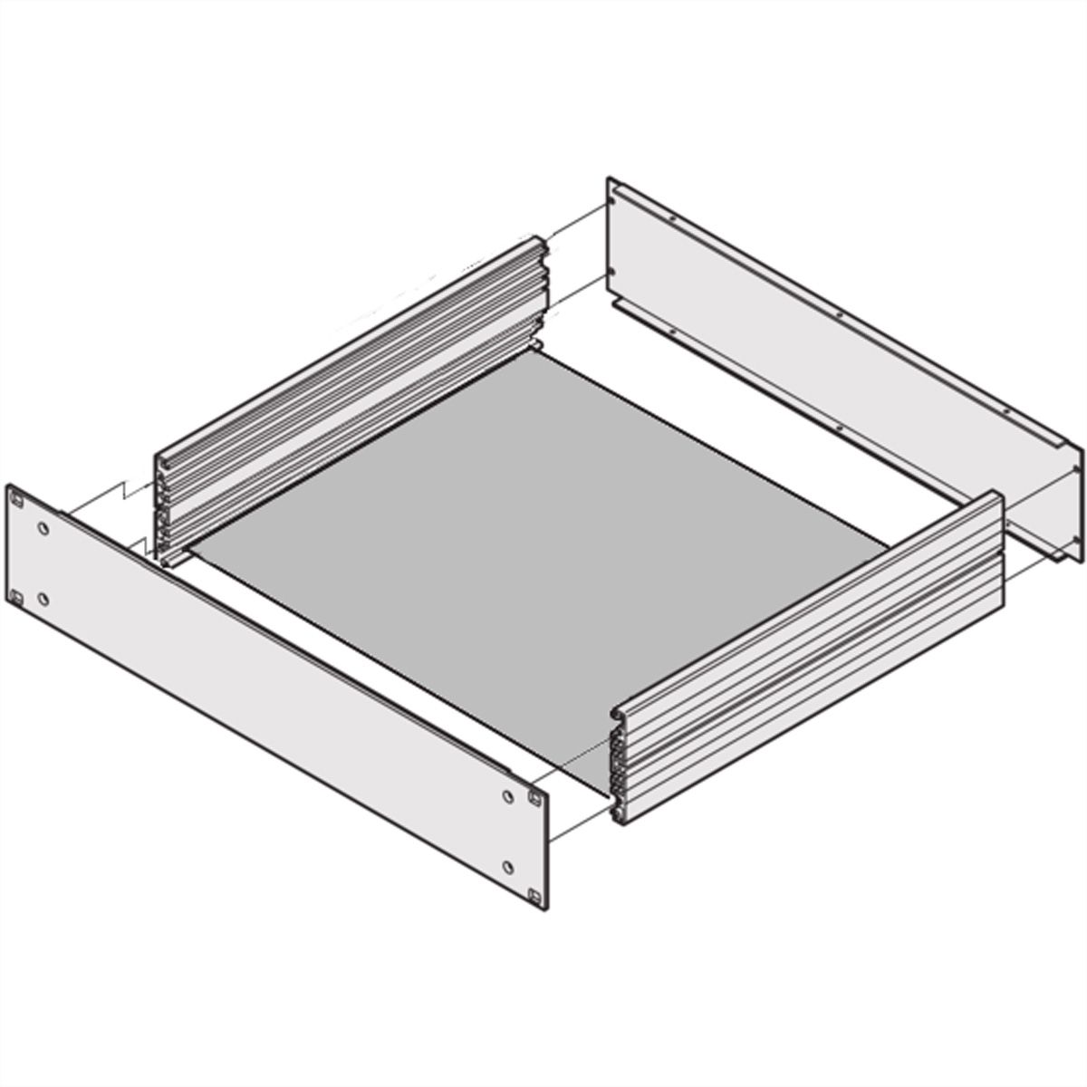 SCHROFF Montageplatte - CHASSISPLATTE 330T