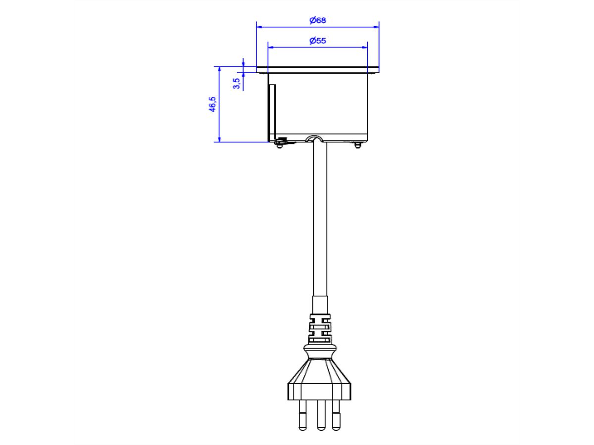 BACHMANN PIX 1xCH T13 2,0m T13 RAL9010
