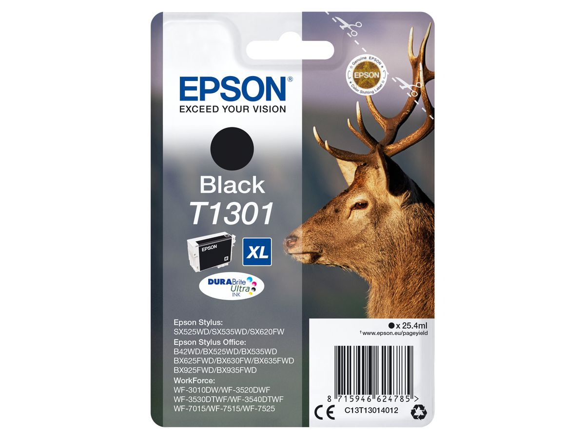 Epson Singlepack Black T1301 DURABrite Ultra Ink