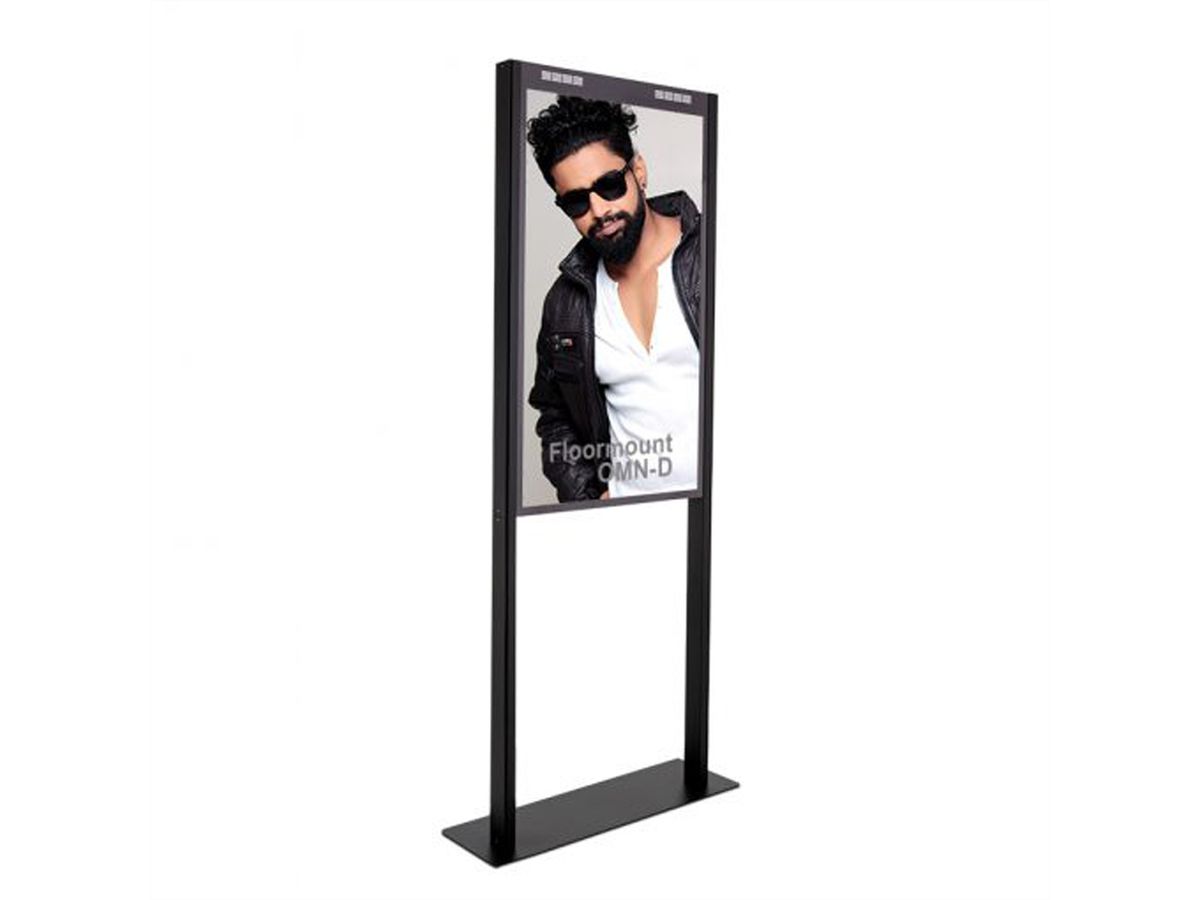 Hagor Floormount OM55N-D, displayspezifisches Bodenmontagesystem für Samsung OM55N-D, schwarz