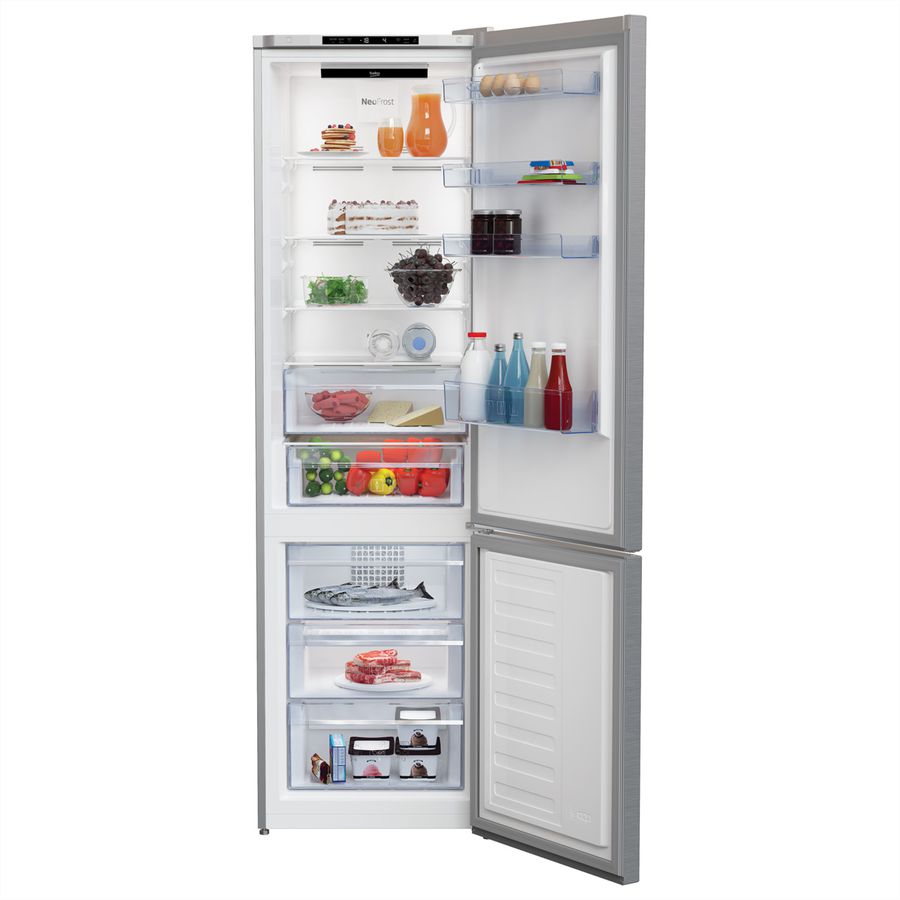 Beko Combinaison réfrigérateur-congé-, lateur, NoFrost, argent, KG366I40XB