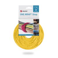 VELCRO® One Wrap® Strap 20mm x 150mm, 100 pièces, jaune