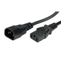 ROLINE Câble d'alimentation, IEC 320 C14 - C13, noir, 1,8 m