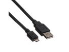 ROLINE USB 2.0 Kabel, USB A ST - Micro USB B ST, schwarz, 0,15 m