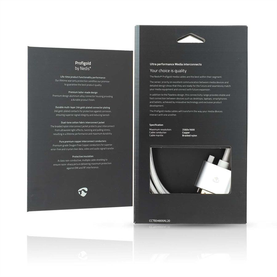 Nedis DVI zu HDMI, ST/ST, silber, 2 m