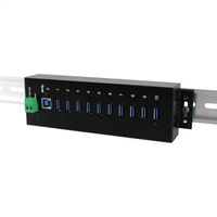 EXSYS EX-1110HMVS 10 Port USB 3.2 Gen1 HUB 15KV ESD Surge Protection Metallgehäuse