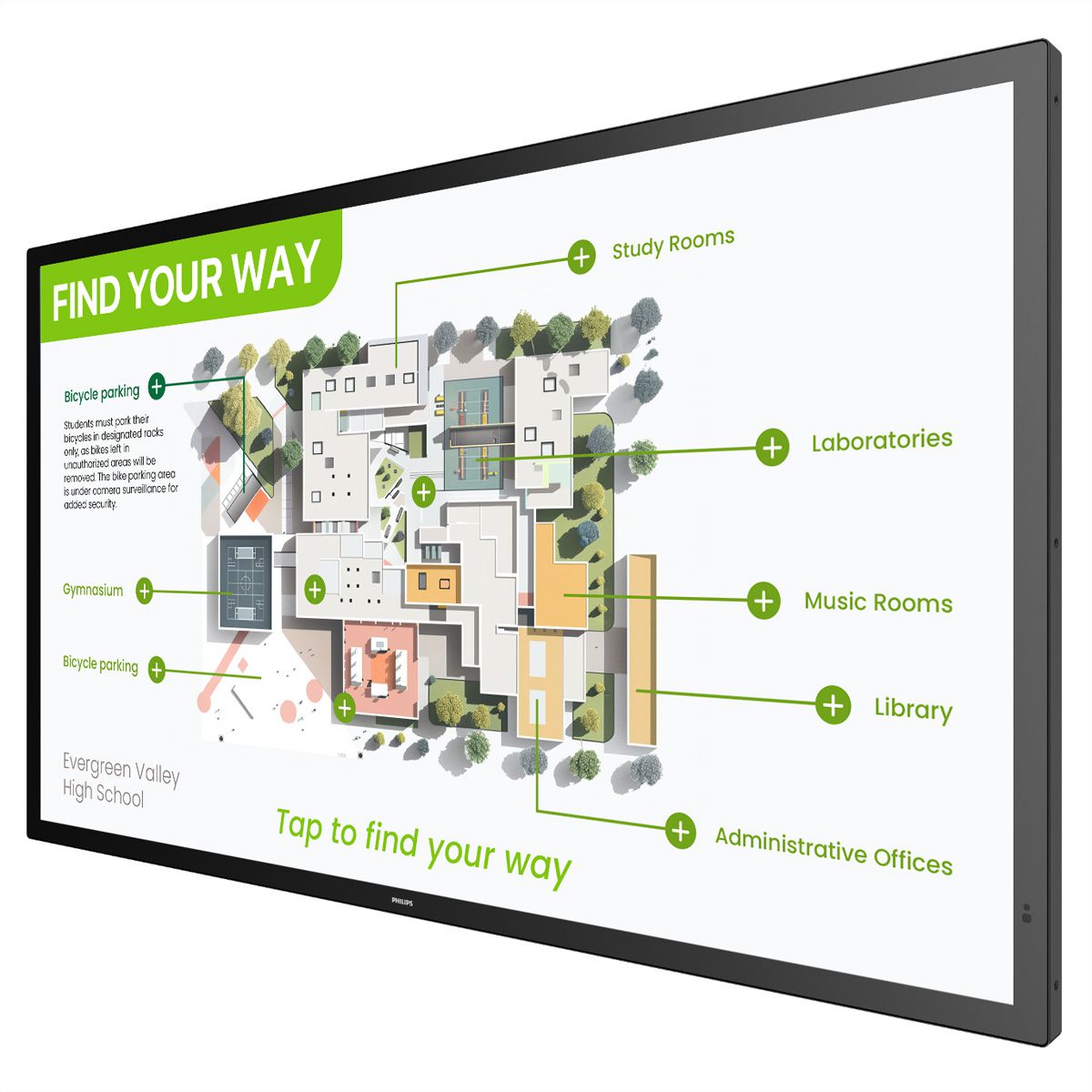 Philips Multitouch Display 55BDL3751T/00, 55", UHD, 24/7, 450cd/m², PCAP