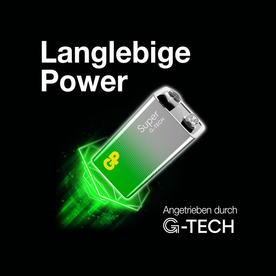 GP Batteries Super Alkaline 9V Block 1x