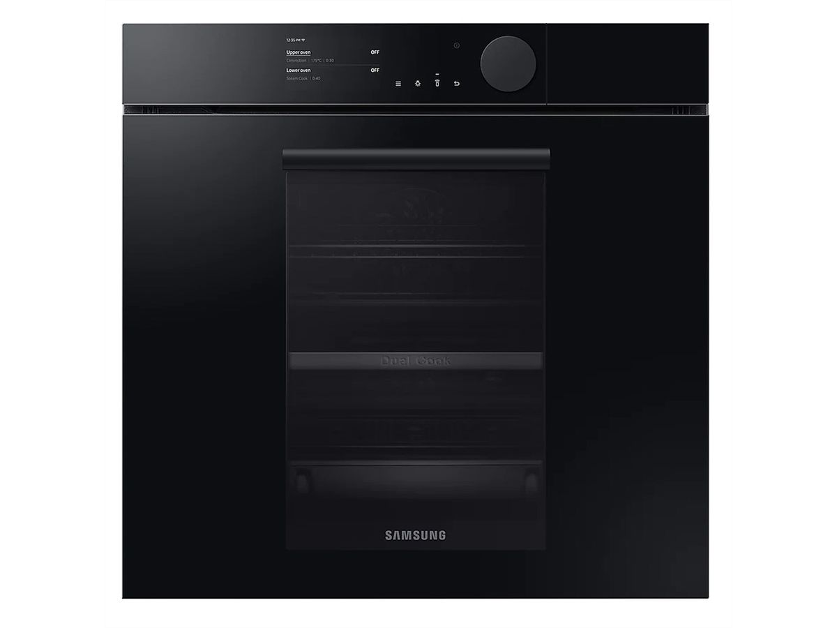 Samsung NV8000 Ofen, 75L, Dual Cook Steam 60cm, Pyrolyse, Wi-Fi, onyx black