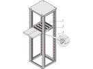 SCHROFF 19''- / Gestell- Fachboden ausziehbar - 19"FA AUS 2HE C=500 RED 7035