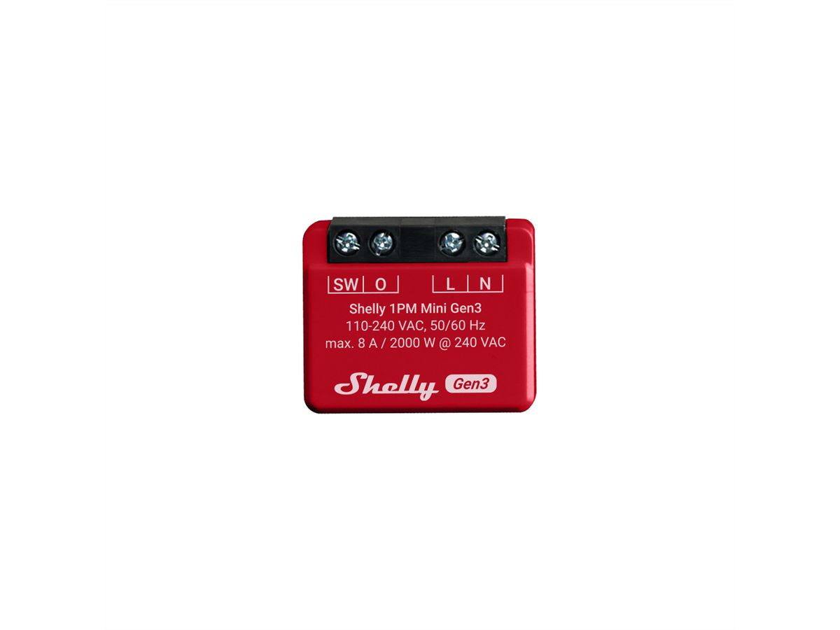 Shelly Schaltaktor 1PM Mini GEN 3, (New Pack Version)